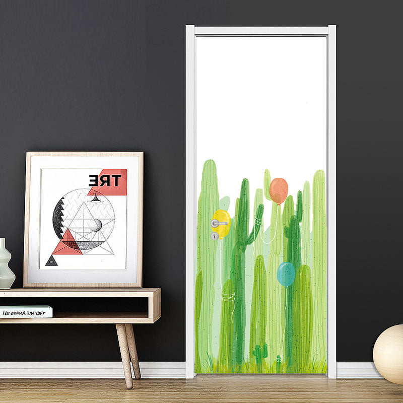 Miico FX82031 2PCS Cactus And Balloon Painting Sticker Glass Door Stickers Wall Stickers Home Decoration Sticker