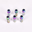 6Pcs/Box Mountain Bike Bicycle Handlebar Alloy Screw Titanium Plated Screw M5/M6*18MM