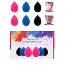 8 IN 1 Makeup Sponge Set Beauty Sponge Makeup Blender Foundation Sponge for Powders and Creams W/ 6 Sponges +2 Holder