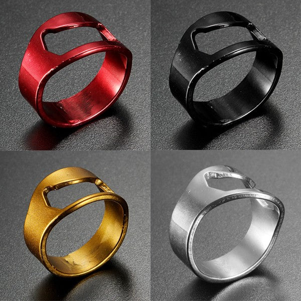 Stainless Steel Finger Ring Ring Shape Beer Bottle Opener for Beer Bar Tool