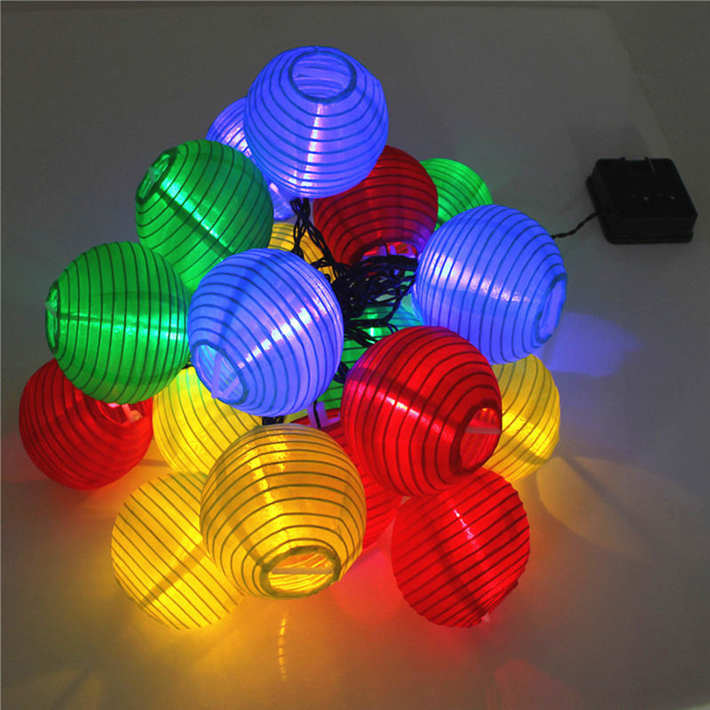 Solar Powered 30LED Lantern Fairy String Light Xmas Wedding Garden Lamp Home Decor