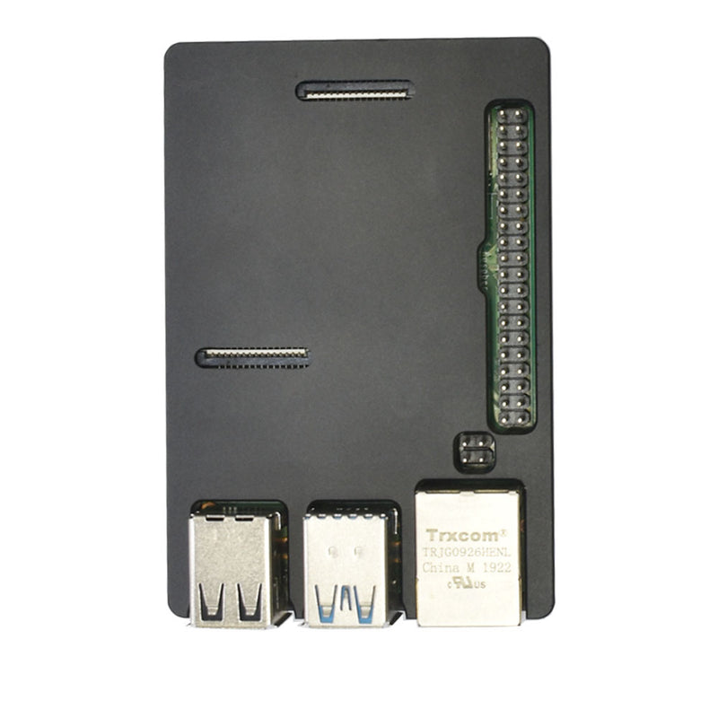Black / Silver CNC Aluminum Alloy Ultra Thin Metal Box Protective Case For Raspberry Pi 4 Model B