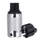 Audio Rhodium Plating Speaker EU Power Plug IEC Male Female Audio Connector Carbon Fiber