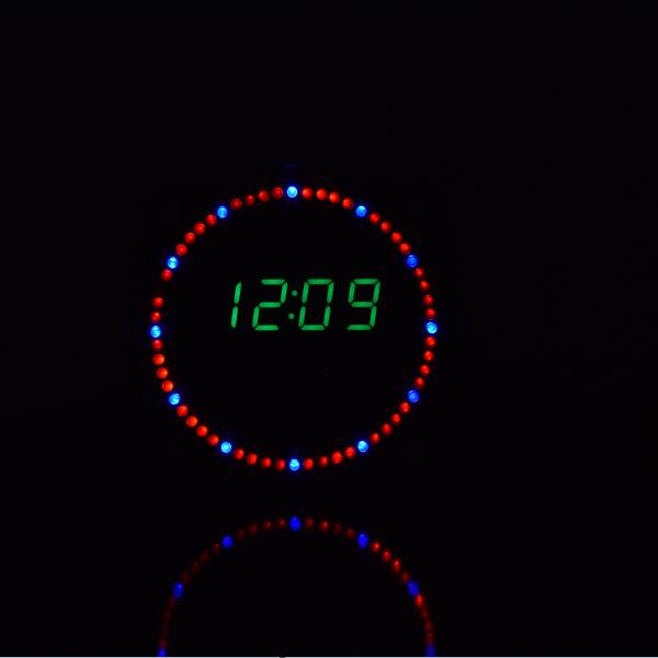 Geekcreit? Upgrade DIY EC1515B DS1302 Light Control Rotation LED Electronic Clock Kit Size 81x81x2mm