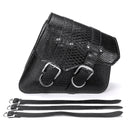 Left/Right PU Leather Motorcycle Saddlebags Luggage Saddle Pannier Bag Black Universal