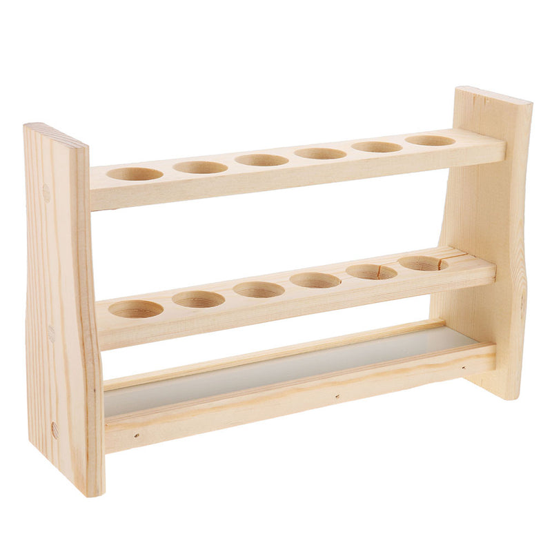 6 Holes Test Tube Rack Testing Tubes Clip Holder Stand Dropper Wood Lab Supplies 6 Hole diameter 25mm