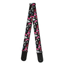 Flanger Electric Acoustic Guitar Strap Vintage National Style PU Leather Strap with Guitar Pick Holder