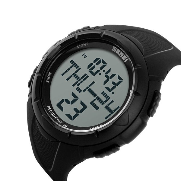 SKMEI 1122 Digital Watch Men Rubber Band Pedometer Outdoor Sport Men Wrist Watch
