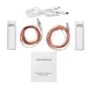 2 Packs 2M 5M Mini Waterproof Copper Wire LED String Light with Power Bank for Wedding Party Christmas