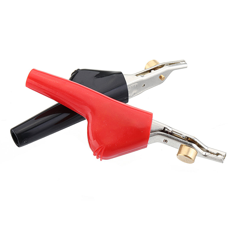 White Copper Multipurpose Barbed Test Alligator Clip Test Connector Red and Black Multimeter Test Parts