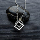 Retro Rubik's Cube Hollow Pendant Pendant Solid Wave Men's Necklace