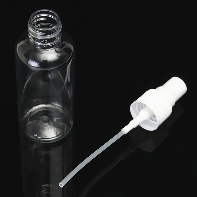 10Pcs 60ml Empty Spray Pump Bottles Transparent Plastic For Travelling