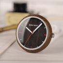 BOBO BIRD R28 Silicone Casual Style Women Wrist Watch Wooden Case Quartz Watches