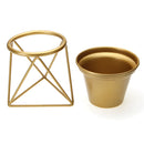 Home Garden Golden Flower Pot Plants Display Stand Planter Desk Rack Shelves Organizer