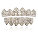 Gold-plated Diamond Braces Geometric Rhinestone Metal Denture Grillz Teeth Jewelry