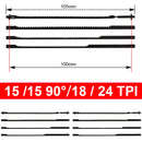 12pcs 105mm Pinned Scroll Saw Blade Set for Wood Cutting Carving