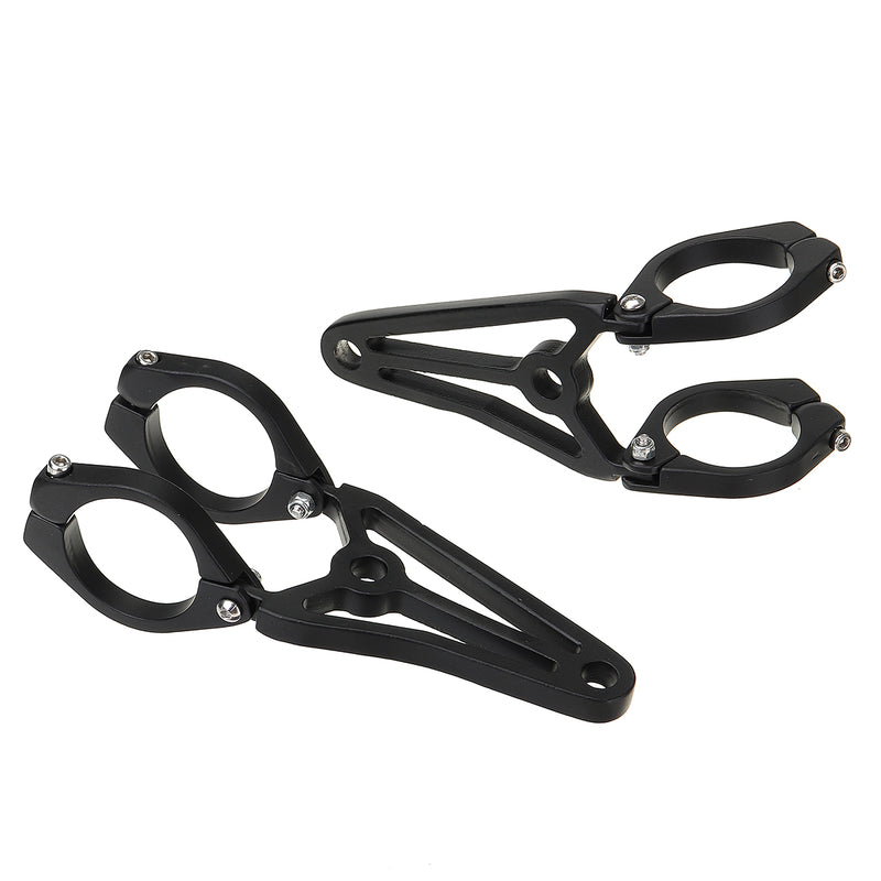 39mm-41mm Motorcycle Headlight Bracket Turn Signal Lights Holder Aluminum Black