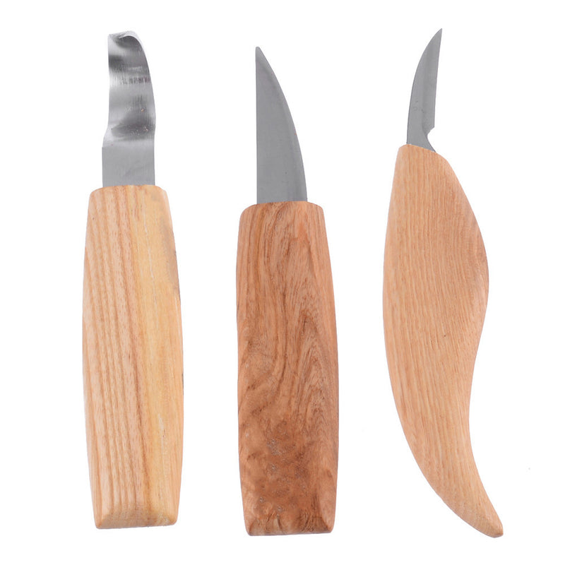 5pcs Wood Carving DIY Hand Chisel Tool Set Woodworking Cutter Chip