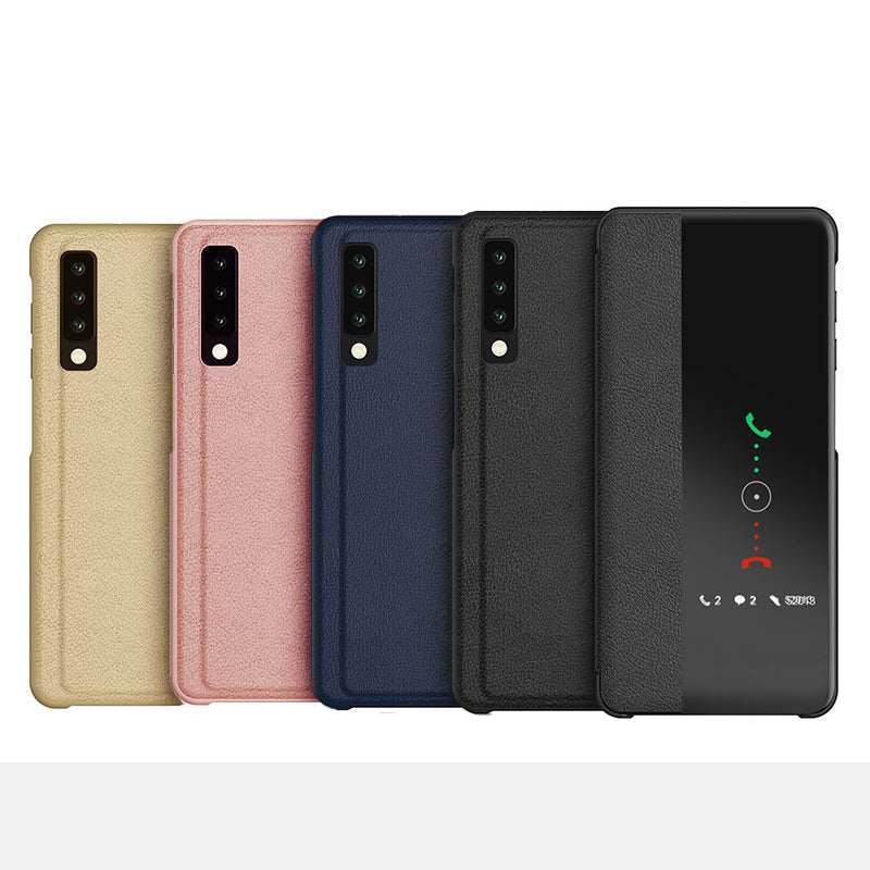 Bakeey Smart Sleep Window View Stand Flip PU Leather Protective Case for Samsung Galaxy A70 2019
