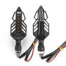 12V Motorcycle LED Turn Signal Lamp Sequential Flowing Indicator Warning Lights Amber