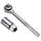 40Pcs 3/8inch And 1/4inch Drive Socket Set Tool Kit Ratchet Wrench Extension Bar For Car Motorcycle