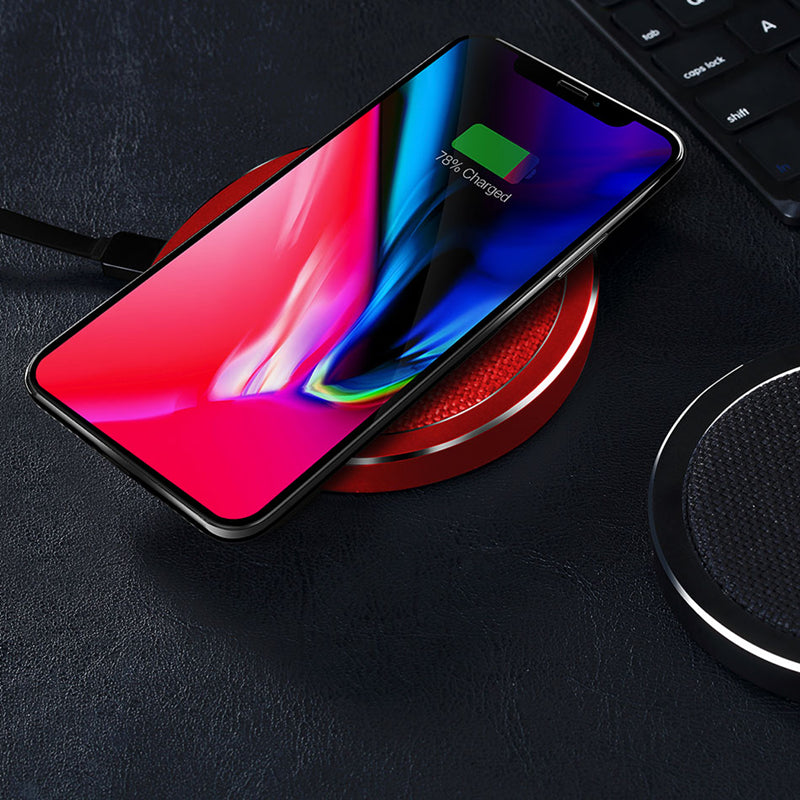 ROCK W4 2A Qi Wireless Fast Charging Disk Charger For iphone X 8/8Plus Samsung S8 S7 iWatch 3