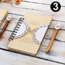 Creative Wooden Cover Notebook Vintage Notepad Journal Diary Office School Supplies