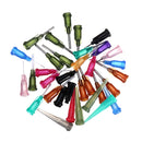 34Pcs/Set Dispensing Needle Kits Blunt Tip Syringe Needles Cap for Refilling and Measuring Liquids Industrial Glue Applicator