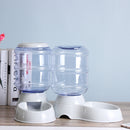 3.8L Large Automatic Pet Food Drink Dispenser Dog Cat Feeder Water Bowl Dish