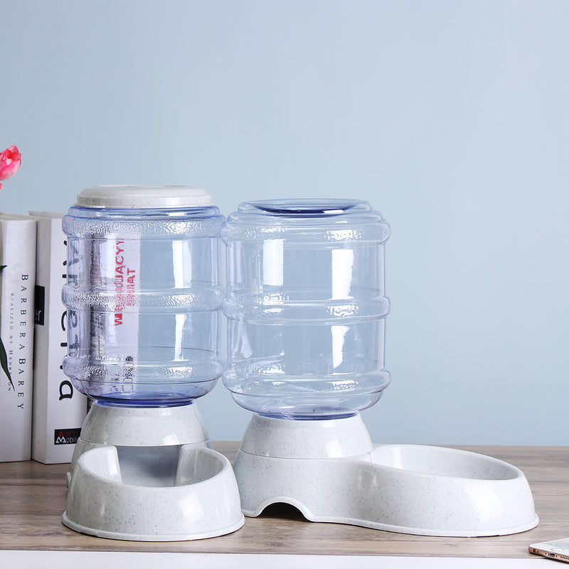 3.8L Large Automatic Pet Food Drink Dispenser Dog Cat Feeder Water Bowl Dish