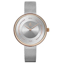 SHENGKE SK K0132 Full Steel Crystal Dial Fashion Women Elegant Quartz Watch