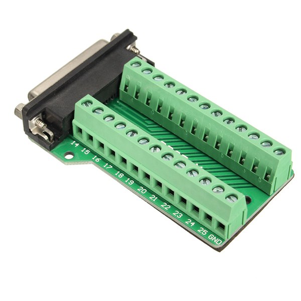 DB25 25-pin Female Adapter RS-232 Serial Port Interface Breakout Board Connector