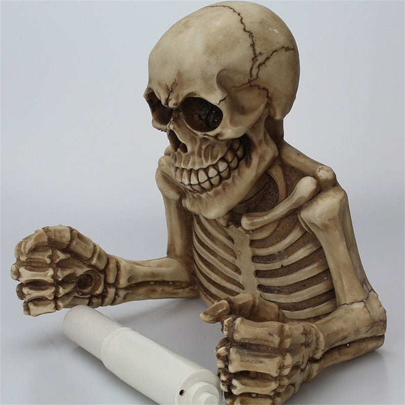 Honana BX Toilet Paper Shelf Holder Creative Skull Tissue Box Holder Wall Mount Sanitary Roll