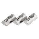 Drillpro 50pcs 45 Series Spring Nut for 45 Series Aluminum Profile Round Roll T Slot Elastic Nut