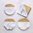Gold marble Coaster Cup Mat Placemat Pad Holder 3 Styles Round Square Octagon