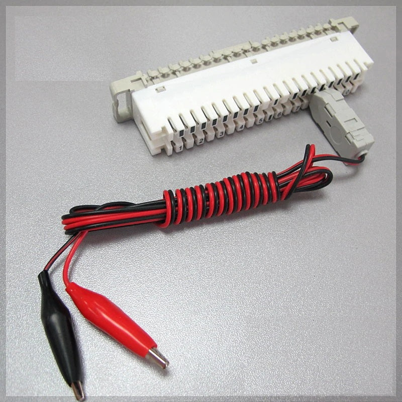 110 Test Head to Crocodile Clip RJ11 Voice Network Cable Tester Leads MDF Check Test Cord for 110 Phone Krone Voice Module Telecom Patch Panel