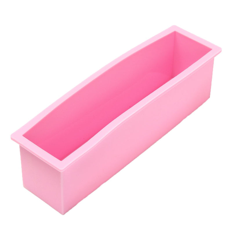 Silicone Loaf Bread Cake Mold Soap Making Mould Biscuit Baking Tool with Wooden Box