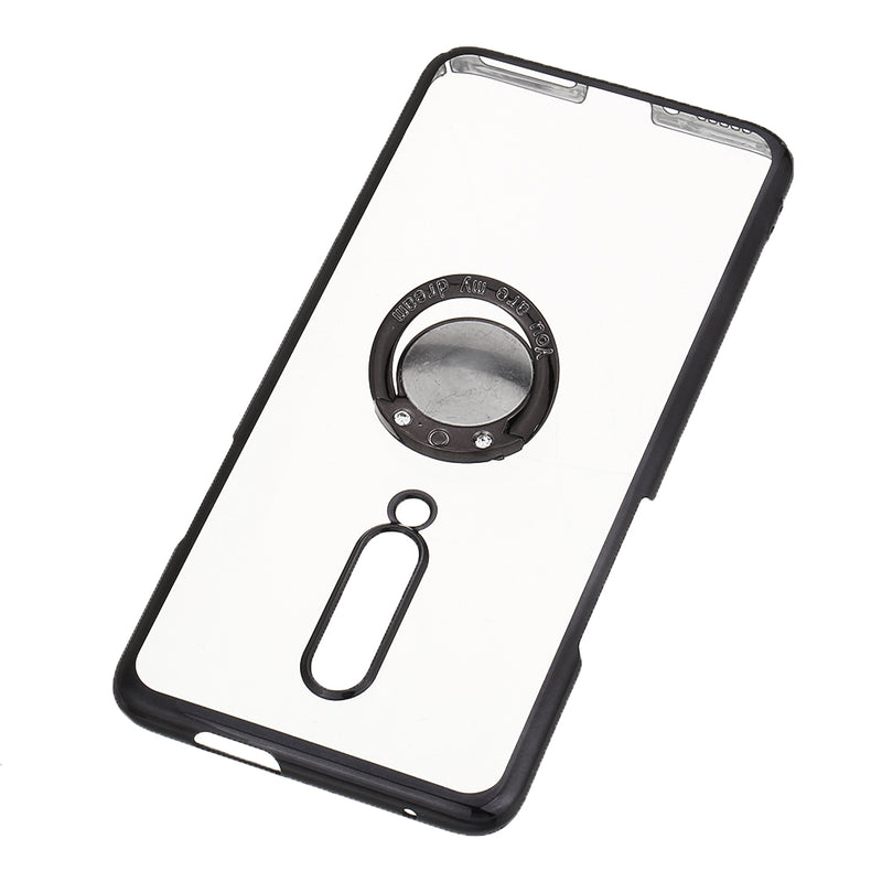 Bakeey Shockproof Plating Bumper With Ring Holder Hard PC Protective Case for OnePlus 7 Pro