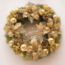 30CM Luxury Golden Christmas Light Door Home Window Wreath Light Home Decor Xmas Gift