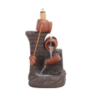 Ceramic Backflow Waterfall Smoke Incense Burner Censer Cones Holder