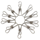 10Pcs Stainless Steel Clothes Pegs Hanging Pin Laundry Windproof Clips Home Clamps Clothespins