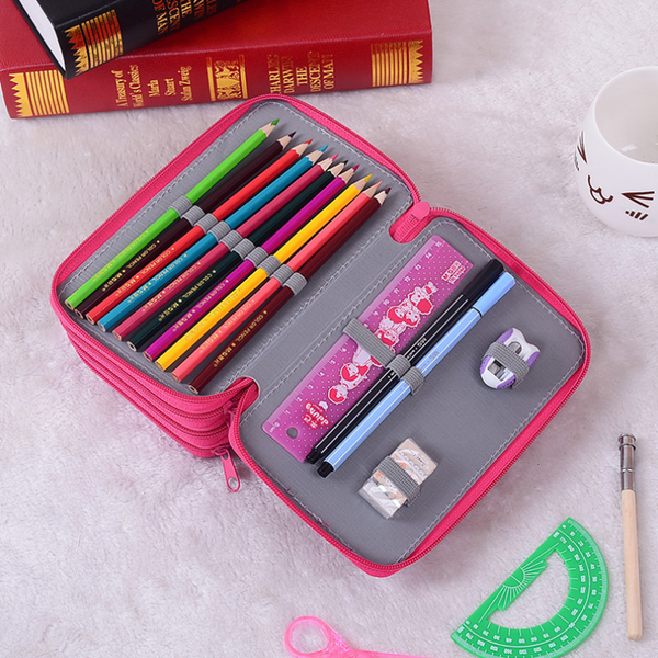 72 Holes Penal Pencil Case Sketch Color Pencil Bag Large Capacity for Girls Boys Pen Bag Stationery Pouch