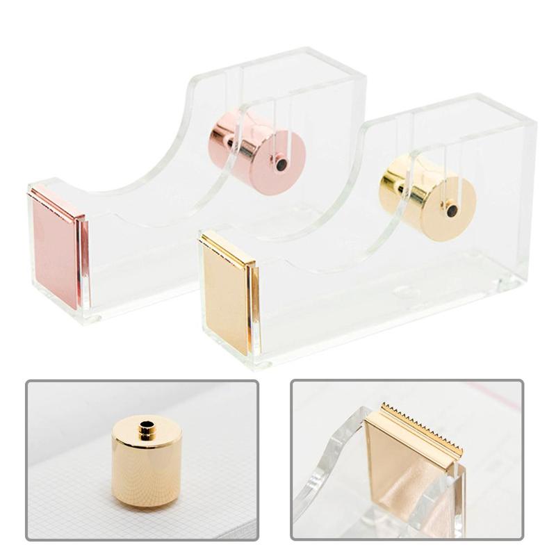 Miwoo M029 Transparent Acrylic Tape Cutter Stationery for School Office Desktop
