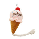 Soft Pink And Blue Cone Ice Cream Sound Toy Bread Kid Gift Pet Toys