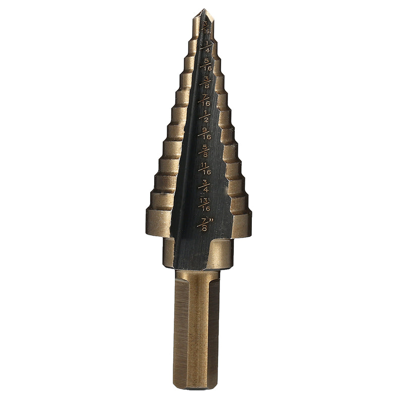 5pcs HSS Step Cone Drill Bit Set High Speed Steel Hole Cutter
