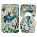 Bathroom Toilet Camping Mat Set Non Slip Carpet Rug PVC Seat Cover Cushion Home Decorations