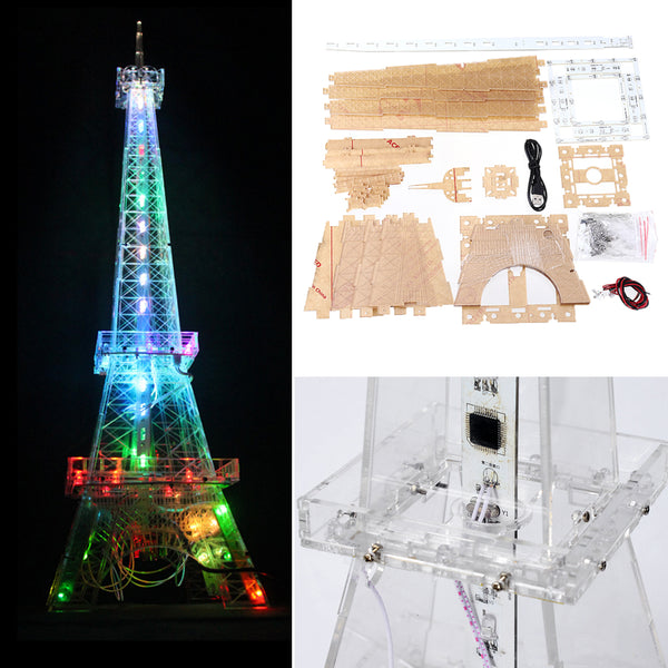 DIY LED Eiffel Tower Flash Kit Electronic 51 Single-chip Circuit Board Production DIY Kit