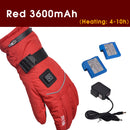 Waterproof Electric Battery Heating Heated Gloves Thermal Winter Warmer 2600/3600mAh
