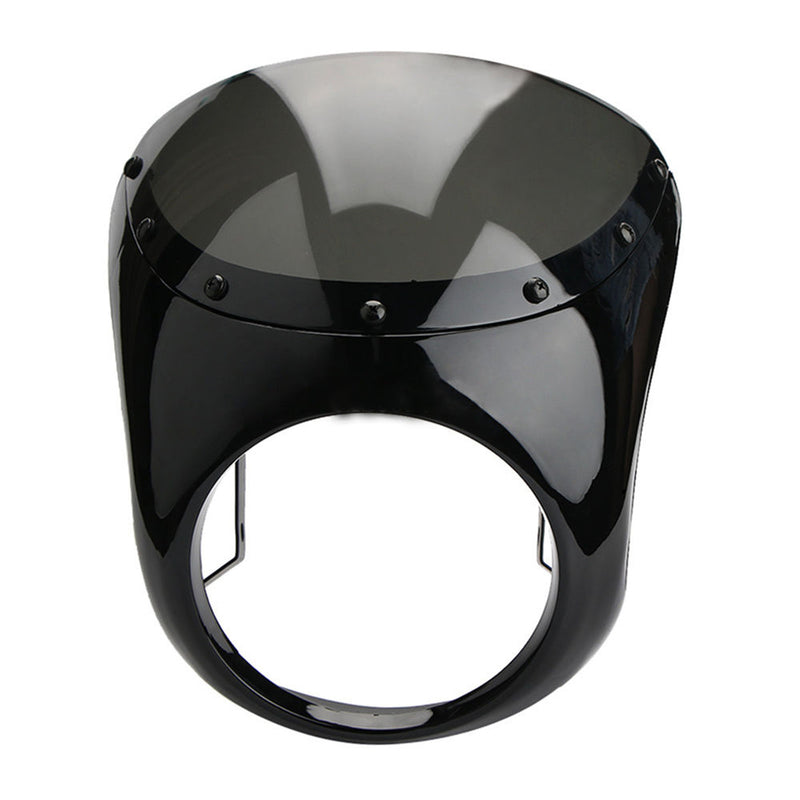 7inch Motorcycle Retro Cafe Racer Handlebar Fairing Windshield & Mounting For Harley