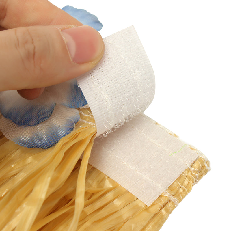 Tropical Table Skirt With Flowers Luau Tiki Hawaiian Party Grass Decorations